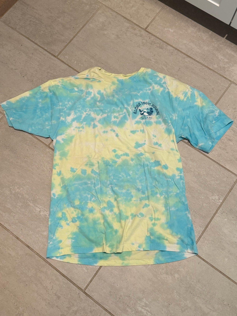Aulani Disney Tie-Dye Tee - Yellow & Blue